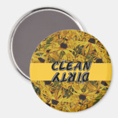 Black Eyed Susan Flowers Lave-vaisselle Magnet (Recto/Verso)