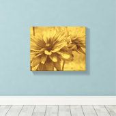 Black Eyed Susan Flowers Sepia Aged Kijk Canvas Afdruk (Insitu (Houten vloer))