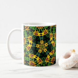 Black Eyed Susan Kaleidoscope Flower Art Koffiemok