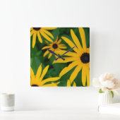 Black Eyed Susan Square Wall klok (Huis)