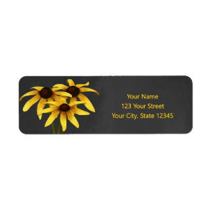 Black Eyed Susan wildflower-label Etiket