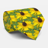 Black-Eyed Susan Wildflower Stropdas (Opgerold)