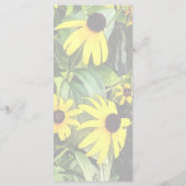 Black Eyed Susans Bij Stenen Muur Menu (Achterkant)