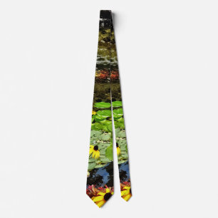 Black-Eyed Susans By Koi Pond Stropdas