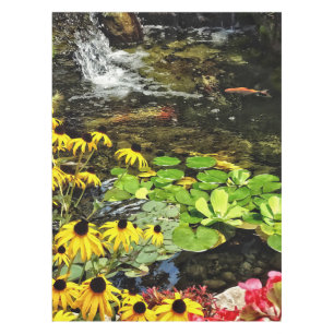Black-Eyed Susans By Koi Pond Tafelkleed