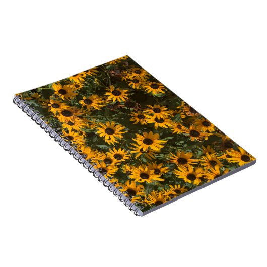 Black eyed Susan's Flowers, Floral, Photography Notitieboek (Rechterzijde)