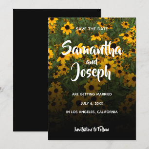 Black Eyed Susans Ombre Save the Date Kaart