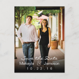 Black Fade Photo Save the Date Briefkaart
