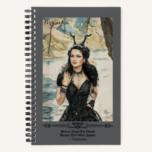 Black Fairy Queen Confucius GoodEvil Quote Journal