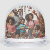 BLACK FAMILY CHRISTMAS SNOW GLOBE (Avant)