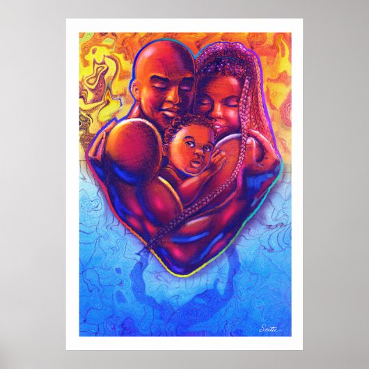 Black Family Love Poster (Voorkant)
