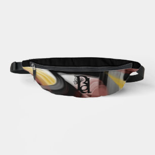 Black Fanny Pack Trend Abstrait Art Black Powdery