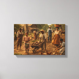 Black Farm Family Series 1 Canvas Afdruk