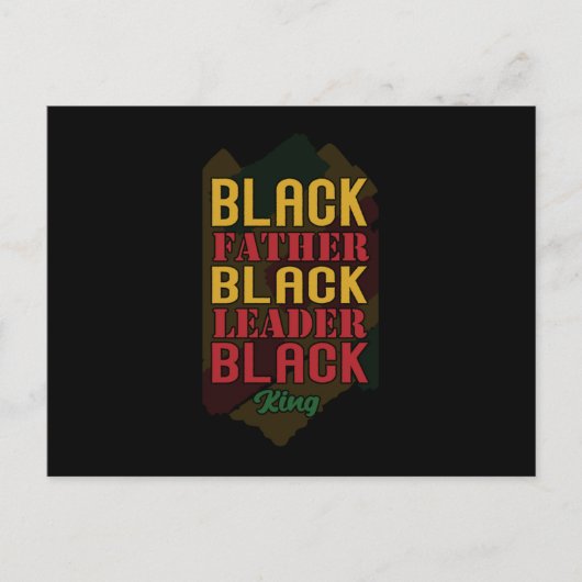 Black Father Leader Black King Aankondigingskaart (Voorkant)