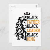 Black Father Leader Black King Fathers Dag Briefkaart (Voorkant / Achterkant)