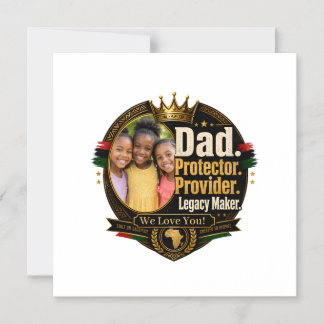 Black Father Legacy Ontwerp (Aanpasbaar) Magnetische Uitnodiging