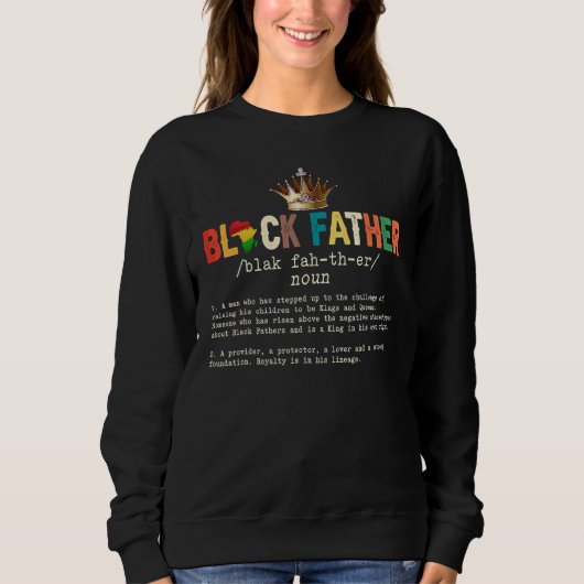 Black Father Noun Father Day Classic Trui (Voorkant)