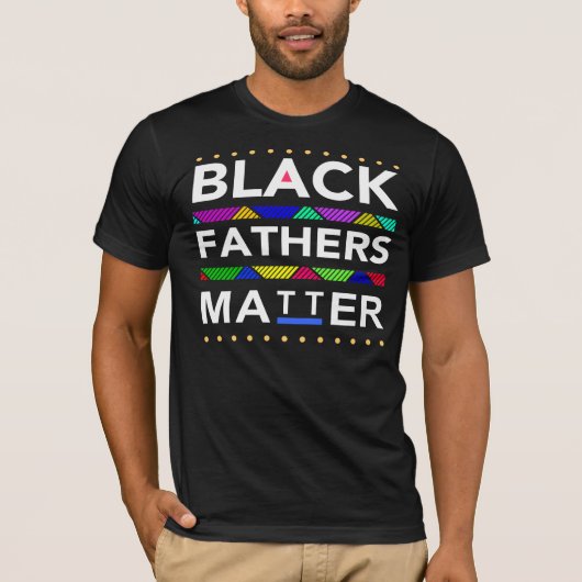 Black Fathers Matter - African Dashiki Geïnspireer T-shirt (Voorkant)