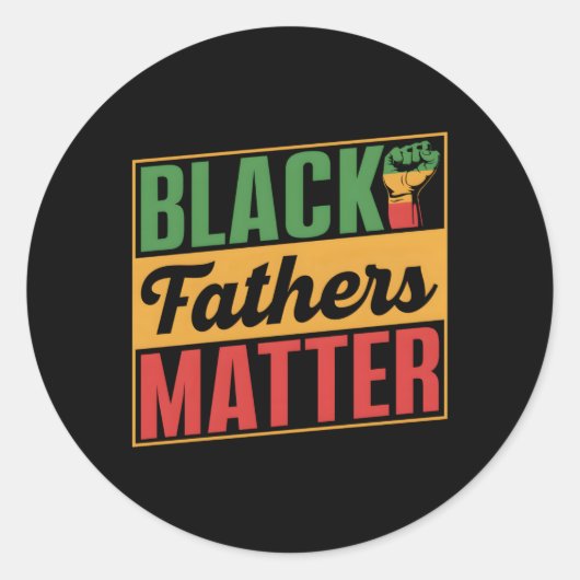 Black Fathers Matter Amerikaans Afrika Junenth 186 Ronde Sticker (Voorkant)