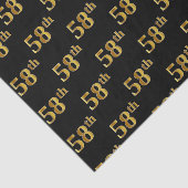 Black, Faux Gold 58th (58ste) event Tissuepapier (Detail)