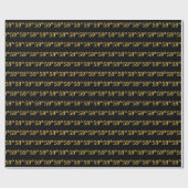 Black, Faux Gold 59th (59th) Event Cadeaupapier (Vlak)