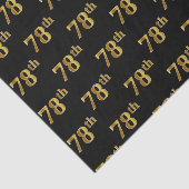 Black, Faux Gold 78th (78ste) event Tissuepapier (Detail)