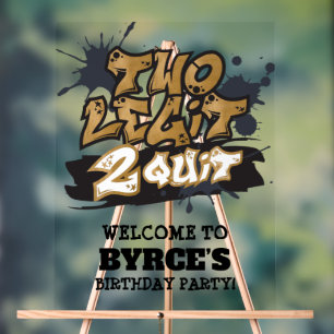 Black Faux Gold Deux Legit 2 Quit Welcome