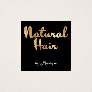 Black & Faux Gold Foil Carte de visite naturel che
