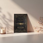 Black & Faux Gold Tarot Hemelse Huwelijk Save The Date