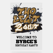 Black Faux Gold Two Legit 2 Quit Welcome (Recto)