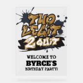 Black Faux Gold Two Legit 2 - Welkom Acryl Bord (Voorkant)