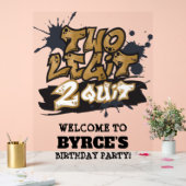 Black Faux Gold Two Legit 2 - Welkom Acryl Bord (Huwelijk)