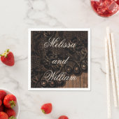 Black Faux Lace Wedding Servet (Insitu)