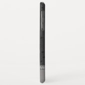 Black Faux Leather Monogrammed iPhone XS Max Coque (Dos/Gauche)