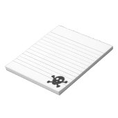 Black Felt Skull Lined Notitieblok (Gedraaid)