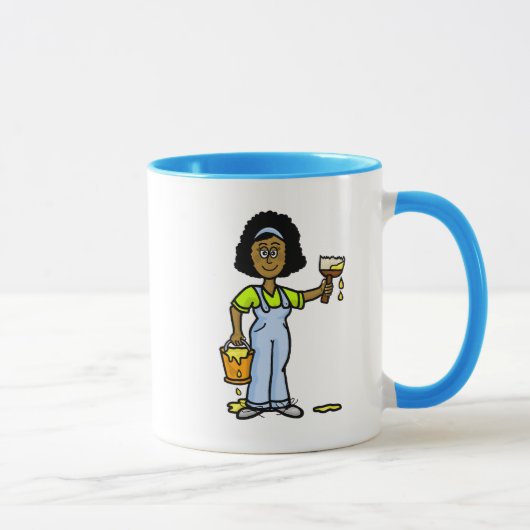 Black Femme Maison Nom du peintre Mug (Droite)