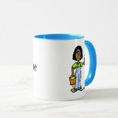Black Femme Maison Nom du peintre Mug (Devant droit)