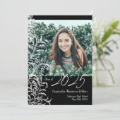 Black Ferns  Foto Afstuderen Aankondiging (Staand voorkant)