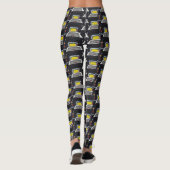 Black Figaro Voiture Motif Figarations Leggings (Dos)