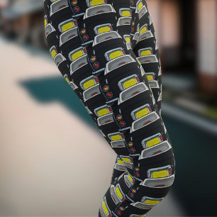 Black Figaro Voiture Motif Figarations Leggings