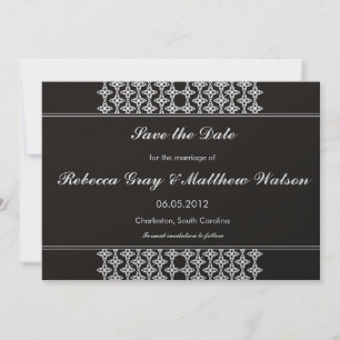 Black Filigree enregistrer les cartes de date