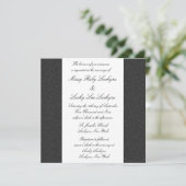 Black Filigree Invitation Kaart (Staand voorkant)