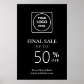 Black Final Sale Poster | Winkelkorting Zakelijk (Voorkant)