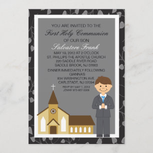 Black First Communion Boy Par Invitation De L'Égli