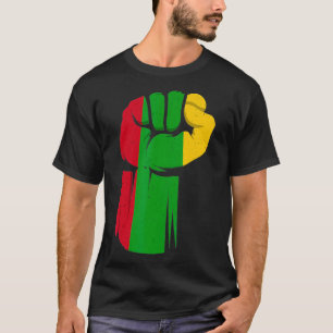 Black Fist Afro-Amerikaanse Pride Black History M T-shirt