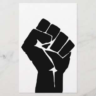 Black Fist Raised — Resistance Protest Flyer