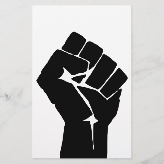 Black Fist Raised — Resistance Protest Flyer (Voorkant)
