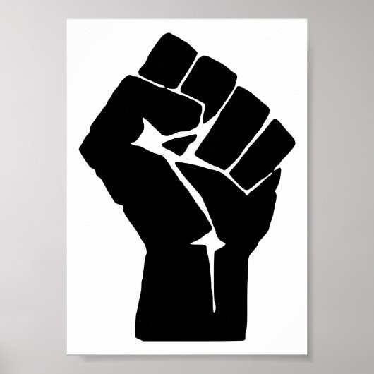 Black Fist Raised — Resistance Protest Poster (Voorkant)