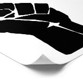 Black Fist Raised — Resistance Protest Poster (Hoek)