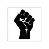 Black Fist Raised — Resistance Protest Rubberstempel (Afrduk)